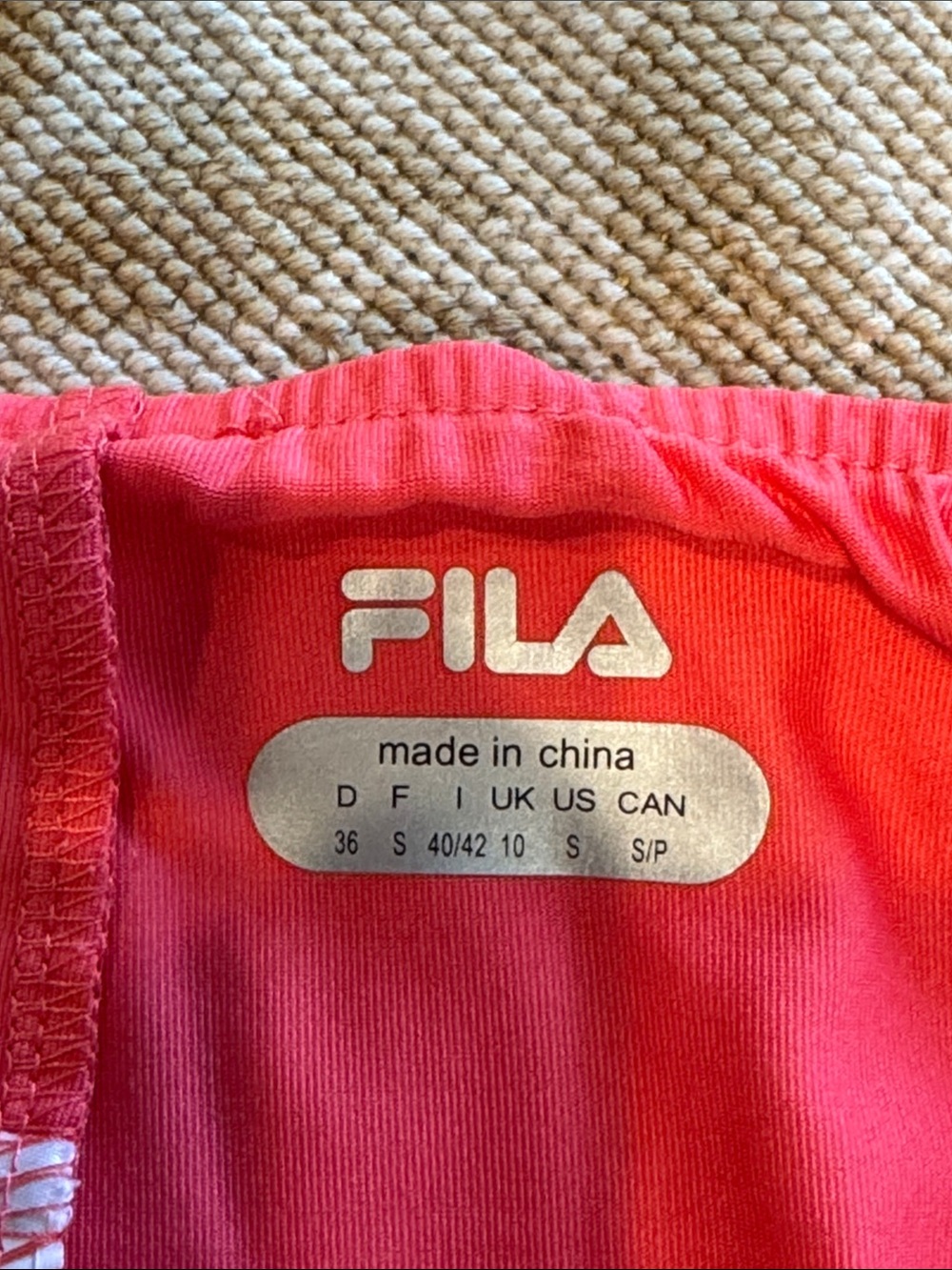 Fila Coral Pink Scalloped Athletic Skort - size Small - Picture 2 of 5